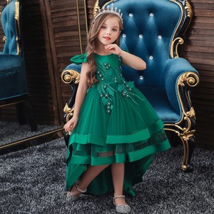 Robe de <span class=keywords><strong>demoiselle</strong></span> d'honneur pour enfants <span class=keywords><strong>Champagne</strong></span> Robe de soirée princesse multicouche pour 10 ans Robe de fête d'anniversaire - Product Image 2