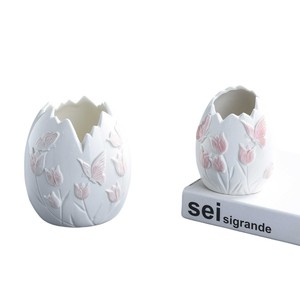 بيض عيد الفصح الخزفي المزخرف بالبيض الخزفي مع الزهور - Product Image 4