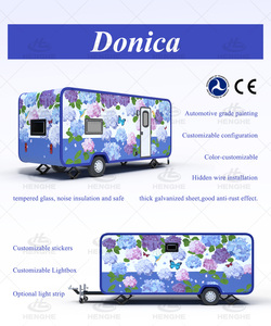 Remolque de <span class=keywords><strong>caravana</strong></span> retro europeo, mini <span class=keywords><strong>caravana</strong></span> RV pintada a medida para viajes familiares al aire libre - Product Image 1