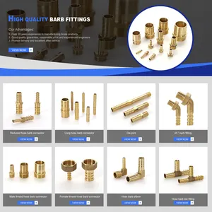 Custom Size Male Female Threads Elbow Fitting Brass Hose Barb Elbow Fitting For Rubber Hose