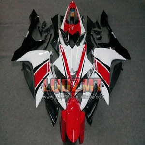 Carénage d'injection pour YAMAHA YZF1000 YZF Rouge Blanc <span class=keywords><strong>R1</strong></span> R 1 1000 CC YZFR1 07 08 166No.5 YZF-1000 YZF-<span class=keywords><strong>R1</strong></span> <span class=keywords><strong>2007</strong></span> 2008 Kit de carrosserie OEM - Product Image 1