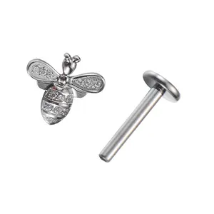 ASTM F136 Titanium Dragonfly Labret Ear Piercing Free Sample Body Jewelry