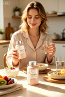 Complément Multivitaminé Féminin avec Collagène Marin et Acide Hyaluronique – Soin de la Peau et Bien-être Corporel pour Femmes