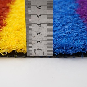 Đầy màu sắc mềm mại màu xanh vàng trắng tím đỏ hồng cỏ nhân tạo - Product Image 5