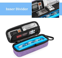 Sac isotherme rigide en EVA imperméable personnalisé pour tensiomètre, lecteur de glycémie, et rangement portable pour stylo à insuline
