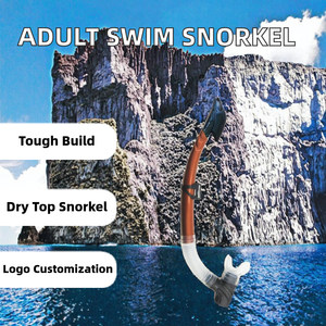 Tubo de Respiración para Buceo y Snorkel HOHAN SN609 de 39cm, Personalizado con Logotipo Impreso en Silicona, PVC Super Seco, para Adultos - Product Image 2