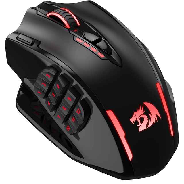 Redragon M913 Wireless RGB Gaming Mouse 16000 DPI Optical Pixart 3335 Gaming Sensor 2.4Ghz Redragon Wireless MMO Gaming Mouse