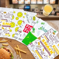 Sacs à biscuits et frites biodégradables, écologiques, résistants à l'humidité et à la graisse, en papier verre, personnalisés, de qualité alimentaire