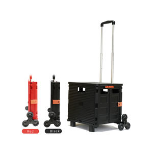 कस्टम एल्यूमिनियम शॉपिंग कार्ट पोर्टेबल किराना सुपरमार्केट यूटिलिटी फोल्डेबल ट्रॉली प्लास्टिक फोल्डिंग हैंड ट्रॉली कार्ट - Product Image 4