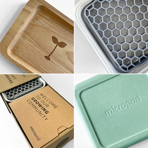 A Set Self <strong>Watering</strong> Microgreens Growing Kit Include <strong>Tray</strong> and Bamboo Surround - Product Image 2