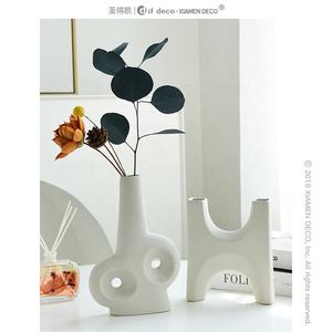 Moderno creativo Morandi art vaso in ceramica soggiorno composizione floreale arredamento per la casa decorazioni per la casa minimaliste - Product Image 4