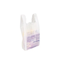 Clair personnalisé biodégradables hdpe gilet poignée emballage en plastique t-shirt sac