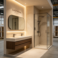 Vente flash : Module de salle de bain préfabriqué tout-en-un avec douche, toilettes et lavabo