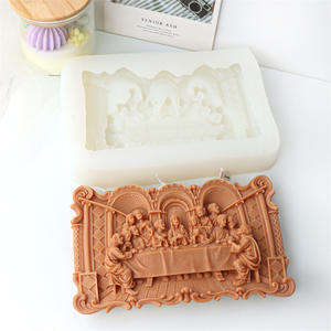 Stampo in Silicone per Cornice con Figure in Rilievo Stile Vintage Europeo, Fai-da-Te, Ultima Cena, Candela Aromaterapica, Ornamento in Gesso - Product Image 4