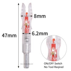 Thắp sáng mũi tên nocks sáng mũi tên Nock cung chuỗi gây nên ánh sáng tự động với chuyển đổi S 6.2mm/.245 "bắn cung mũi tên đuôi - Product Image 2