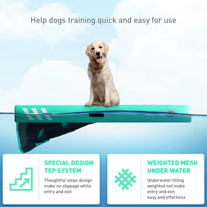 Rampa de agua inflable grande para perros, rampa flotante, segura y fácil, admite perros de hasta 210 libras, adecuada para muelle de piscina y Lago - Product Image 3
