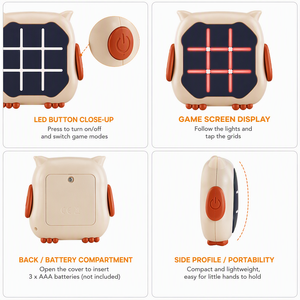 <span class=keywords><strong>Jeu</strong></span> électronique de mémoire IA Tic Tac Toe Dinosaure, machine de puzzle cérébral portable, éducatif Montessori, cadeau de voyage pour enfants - Product Image 4