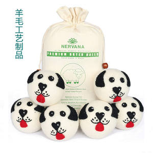 Paquete de 6 bolas de secadora de lana de lavandería orgánica para el hogar de 7cm reutilizables ecológicas personalizadas para lavadora, paquete de 6 bolas orgánicas - Product Image 4