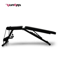 Banc de musculation réglable avec bandes de résistance, banc d'entraînement pliable pour la maison, banc de fitness plat, incliné et décliné – Direct Usine
