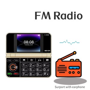 <span class=keywords><strong>Téléphone</strong></span> portable pliable <span class=keywords><strong>à</strong></span> double écran pour personnes âgées - V899 <span class=keywords><strong>Téléphone</strong></span> portable 2G avec gros boutons, haut-parleur puissant, lampe de poche, radio FM - Product Image 6