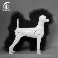 Modelo de simulación de perro Teddy para práctica de estética canina, con cabeza y esqueleto de cuerpo completo, seguro y sencillo para peluqueros, de nailon y poliéster negro grueso.