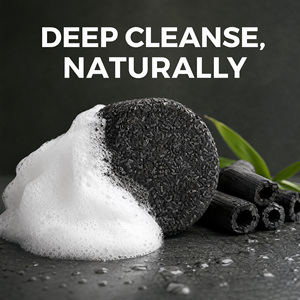 Barra de Champú Sólido de Carbón de Bambú para el Cuidado del Cuero Cabelludo, Limpieza Suave, Estimula el Crecimiento del Cabello, Totalmente Natural, Marca Privada - Product Image 2