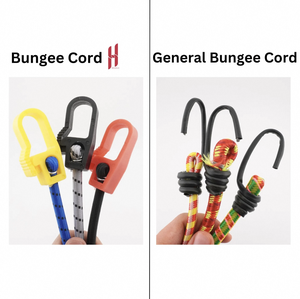 Ensemble de cordes élastiques premium Helego de 8 mm avec revêtement en caoutchouc, crochets sécurisés de 2 à 7 pieds, porte-bagages et support pour le camping, fabriqué en Thaïlande, 2 pièces - Product Image 2