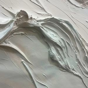 Peinture à l'huile abstraite texturée personnalisée « Échos de l'océan », décoration moderne, grande œuvre d'art murale texturée faite à la main pour salon et maison - Product Image 6