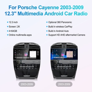 Navihua New Arrival 12.3 Inch Car <b>Monitor</b> Multimedia DVD Player Auto Stereo GPS DSP for Porsche Cayenne 2003 2009 - Product Image 2