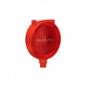 Luz de advertencia solar roja B2B al por mayor, intermitente unidireccional, LED, material de PC, protección IP55, prisma de alta intensidad para suelo. - Product Image 2