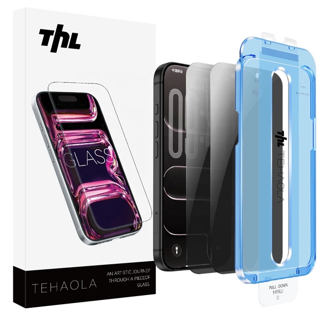 Privacy Screen Protector 2.5D Tempered Glass Anti Spy Borderless 28 Degree 9H for iPhone 12 13 14 15 16 17 18 Pro Max Magic Tray