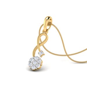 จี้เพชรแล็บคลาสสิกชุบทองคำขาว 14K เงินแท้ งานสั่งทำพิเศษ สำหรับผู้หญิง ผู้ชาย ของขวัญหมั้น แต่งงาน ครบรอบ - Product Image 2