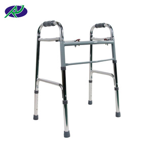 Aide à la marche pour personnes âgées, déambulateur pliable en alliage d'aluminium léger avec hauteur réglable et pieds antidérapants pour la réadaptation - Product Image 3