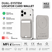 Dompet MagSafe Sistem Ganda Apple Find My Android Find Hub Pelacak GPS Anti-Hilang Tempat Kartu Magnetik Dompet Pintar Siap Kirim