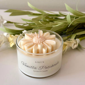 Vela Aromática AIKUN de Flores con Etiqueta Personalizada, Cera de Abejas y Cera de Soja Ecológica con Empaque Personalizado para Decoración del Hogar - Product Image 4