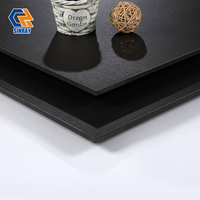Carreaux de porcelaine en marbre noir super brillant Sinray 600x600mm - Antibactériens, antidérapants, mats, 9,5 mm, design moderne, accents de salle de bain, sol/mur