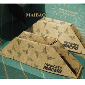 Paper Food Box Packaging for Kraft Disposable Calzado Sin Tacos Grade Container Printed Packing Craft With Window Taco Boxes - Product Image 1