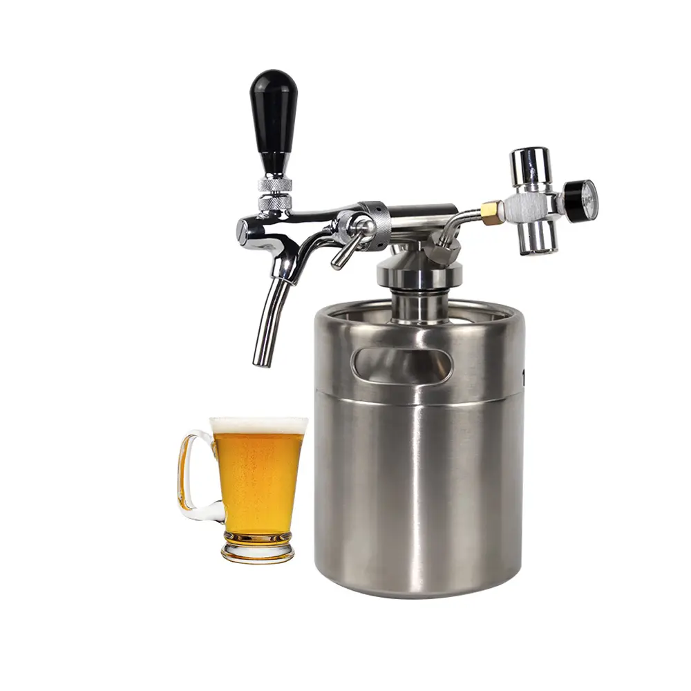 Dispensador de barril de cerveza de lanza doblada de orificio cónico Dispensador universal de cerveza de barril de 10L