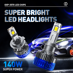 Ampoule de phare de voiture LED Xenplus Super Bright F66 PRO H1 H3 H4 H7 H11 H13 9004 9005 9006 9007 9012 140W 48000LM à haut lumen - Product Image 2