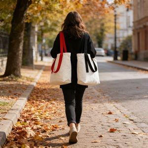 Customized <b>Ribbon</b> Canvas Tote Gift Event Giveaway Cotton Shopping Bag <b>Wedding</b> Party Favor Handbag - Product Image 2