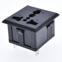 Multiprise 5 prises 13A 250V, module de montage mural universel, couleur noire, pour UPS PDU Machine SS-801