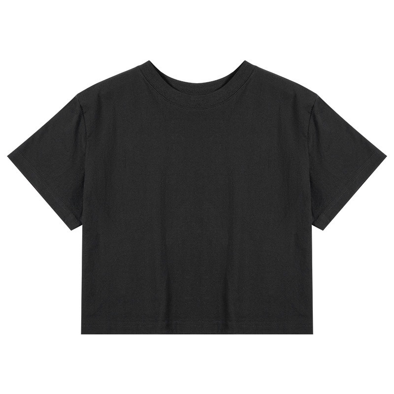 Boxy Cropped T Shirt Women - 210 G Cotton Oversized Knit