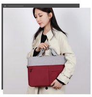 Sac à main pour ordinateur portable Oxford résistant à l'eau, grande capacité, multi-poches, sac à bandoulière pour le bureau, sacoche pour ordinateur portable