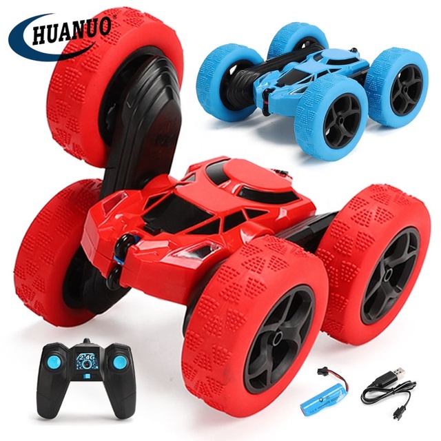 Double Sided Rc Stunt Car Toys 2.4GHz 4WD Remote Control High Speed Stunt Twisting Car with Lights