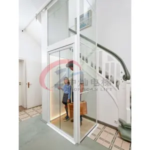Ascenseur de passager extérieur résidentiel maison/Villa en verre ascenseurs de passager résidentiel pour hôtel ou appartement