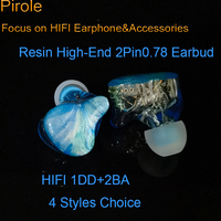 High-End In-Ear 3D Print Resin Dilepas 2Pin 0.78 IEM Earbud untuk 64Audio Jh Audio KZ Trn Earphone