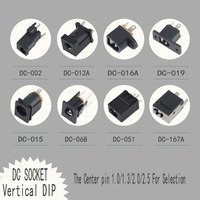 Wintai-Tech 2,1 MM X 5,5 MM Conector de CC para montaje de fuente de alimentación Hembra DC Power Jack Socket con Cable DC Power Port Jack