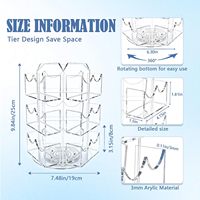 Support de présentation rotatif personnalisé pour autocollants, en acrylique 360° pour les vendeurs °   Porte-cartes rotatif à 3 niveaux pour cartes de visite