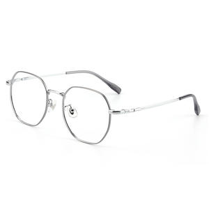 Lunettes de vue Danyang 25018 à monture intégrale géométrique en titane pur, légères, unisexe, avec verres en résine, style artistique - Product Image 1