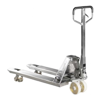 BAOT Chariot élévateur à fourche manuel Chariot à palettes de transport Transpalette à main en acier inoxydable de 2 tonnes
